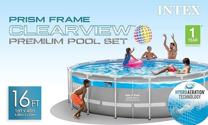 16ft X 48in Prism Frame Premium Pool Set - COOLBABY