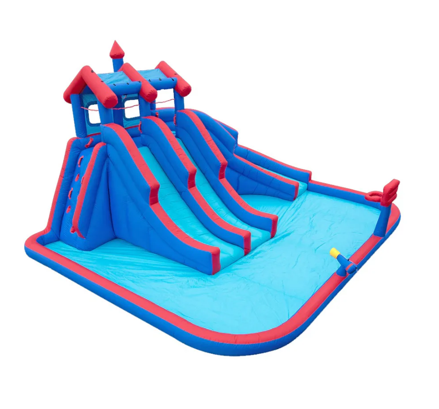 Inflatable Water Lagoon Park With Large Water Slides And Basket Ball Hoop - 5.51 * 4.82 * 3.04 m - COOLBABY