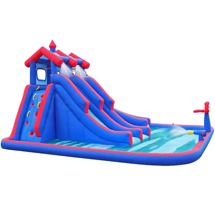 Inflatable Water Lagoon Park With Large Water Slides And Basket Ball Hoop - 5.51 * 4.82 * 3.04 m - COOLBABY