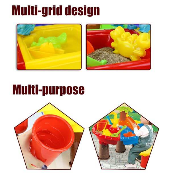 Multi Activity Sand Water And Activity Game Table For Kids - 170 * 50 cm - COOLBABY