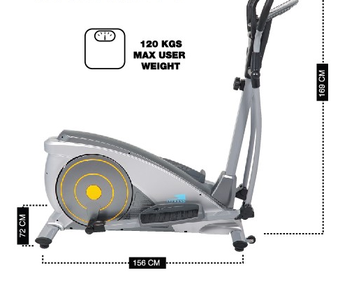 Elliptical Exercise Machine, with Hyper-Quiet Magnetic Driving System, 15 Resistance Level - COOLBABY