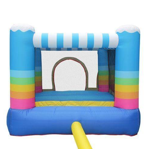 Inflatable Rainbow Bounce House With Built-In Ball Pit-Multi Color - COOLBABY