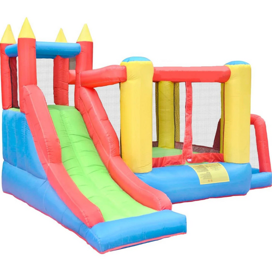 Inflatable Bouncy Mansion With Multi Activities Play Area - COOLBABY