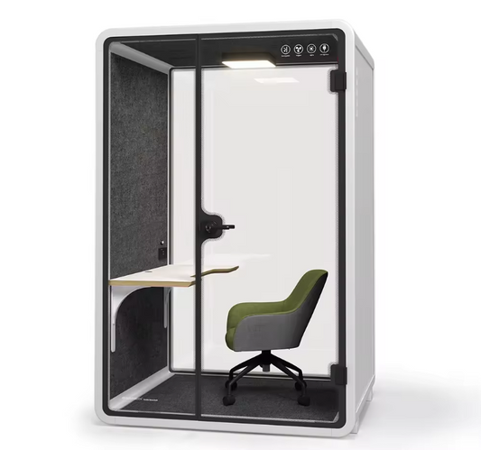 Duo Silence Booth, Soundproof Eco-friendly Protect Privacy, Office Soundproof Booth, Dark Grey - COOLBABY