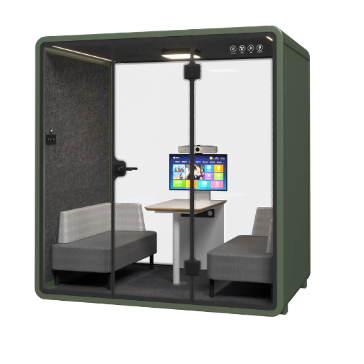 Quartet Silence Booth, 4 Person Silence Pod, Office Soundproof Booth - COOLBABY