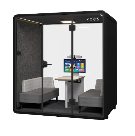 Quartet Silence Booth, 4 Person Silence Pod, Office Soundproof Booth - COOLBABY