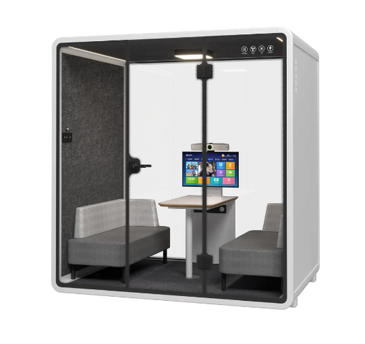 Quartet Silence Booth, 4 Person Silence Pod, Office Soundproof Booth - COOLBABY