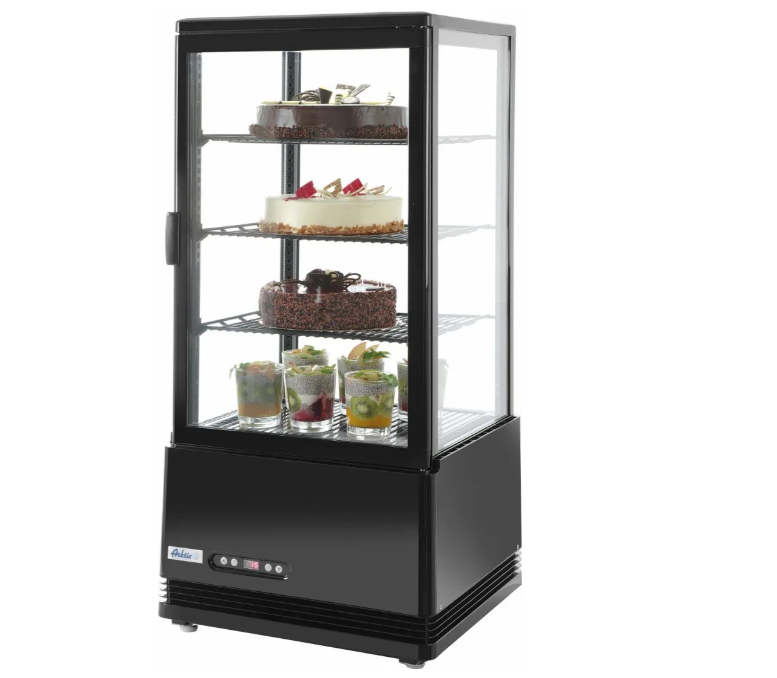 Countertop Cold Showcase, Sweet Showcase Cake Display - Black - COOLBABY