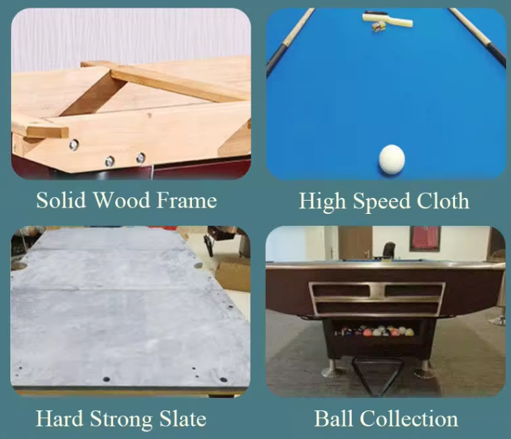 9-4M Billiard table, Automatic Ball Return System Solid Wood Marble - COOLBABY