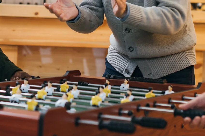 Foosball table, Soccer table Black/Blue - COOLBABY