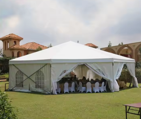 3x3m Galvanized Roof Aluminum Gazebo - White - COOLBABY