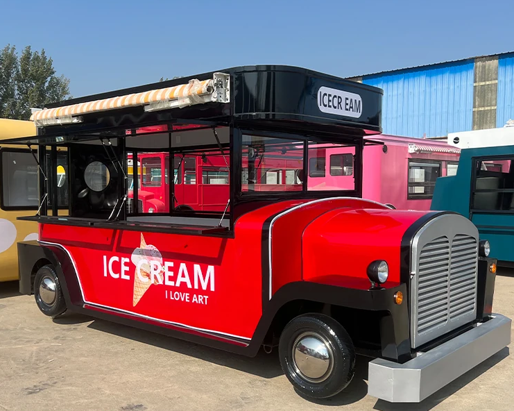 Mobile Restaurant Car Ice Cream Fully Equipped Big Food Truck With Full Kitchen, Coffee Shop - COOLBABY