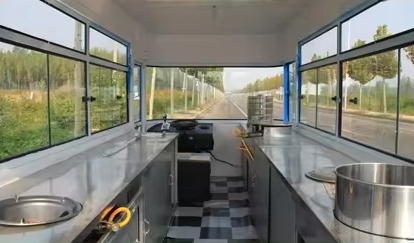 Mobile Restaurant Car Ice Cream Fully Equipped Big Food Truck With Full Kitchen, Coffee Shop - COOLBABY