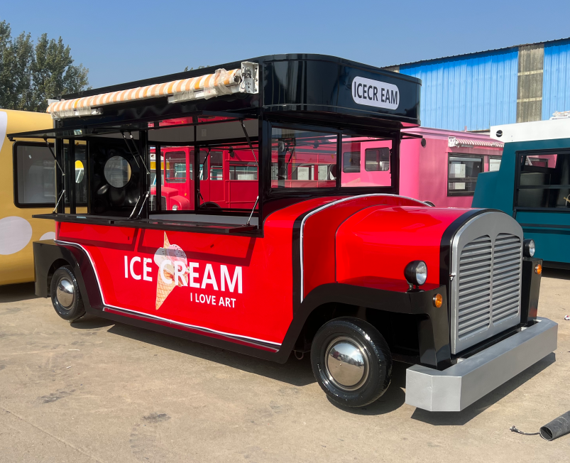 Mobile Restaurant Car Ice Cream Fully Equipped Big Food Truck With Full Kitchen, Coffee Shop - COOLBABY