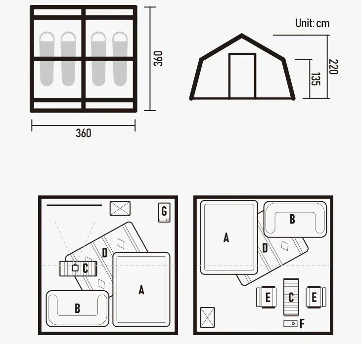 Camping Inflatable Frameless Large, Beach Umbrella Fast Armed One Touch, Wedding Marquee Reception Automatic Air - COOLBABY