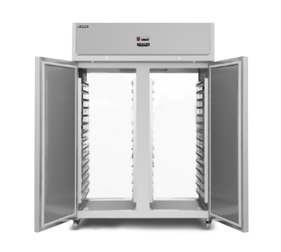 Upright Chiller - Back Side Glass, stainless steel double door - COOLBABY