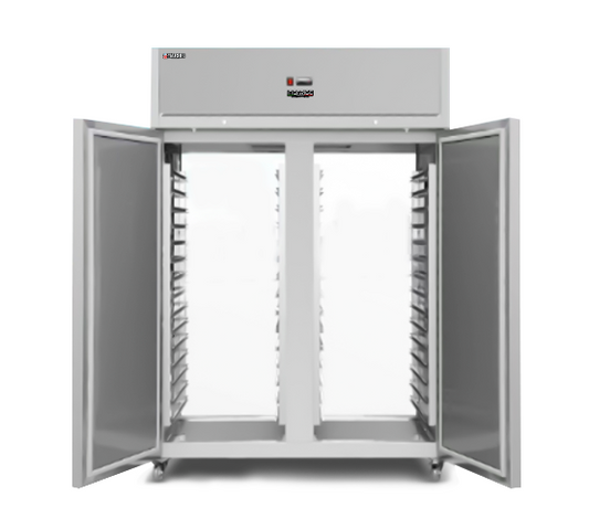 Upright Chiller - Back Side Glass, stainless steel double door