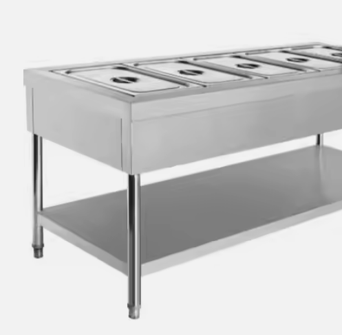 Four Container Bain Marie Open Type Stainless Steel - COOLBABY