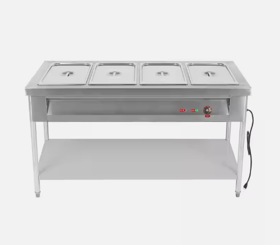 Four Container Bain Marie Open Type Stainless Steel - COOLBABY