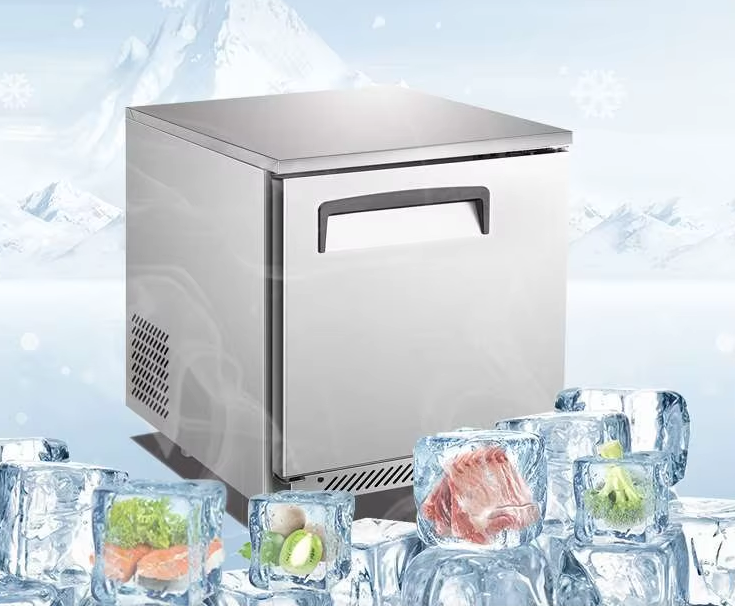 Stainless Steel Single Door Refrigerator Commercial Bench Fridge Under counter Chiller - COOLBABY