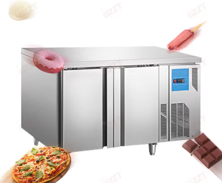 Stainless steel 2 Door Counter Chiller & Freezer - COOLBABY