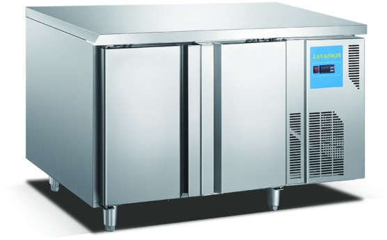 Stainless steel 2 Door Counter Chiller & Freezer - COOLBABY