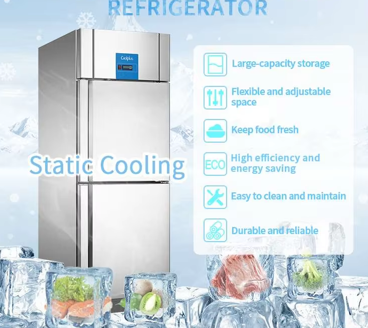 Cooling Stainless Steel Luxury Commercial Kitchen Upright Refrigerator - COOLBABY