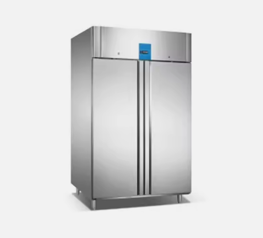 Double Door Upright Stainless Steel Refrigerator - COOLBABY