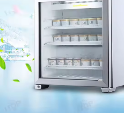 99L Single Glass Door Freestanding Refrigerator Showcase - COOLBABY