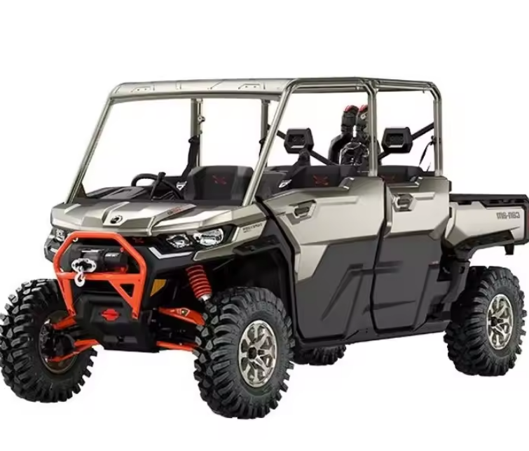 Defender MAX X With Doors HD10 Liquid Titanium & Magma Red - COOLBABY