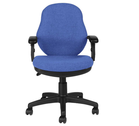 Office Furniture Executive Typist Chair | Fabric Back Rest, Nylon Wheel Base - COOLBABY