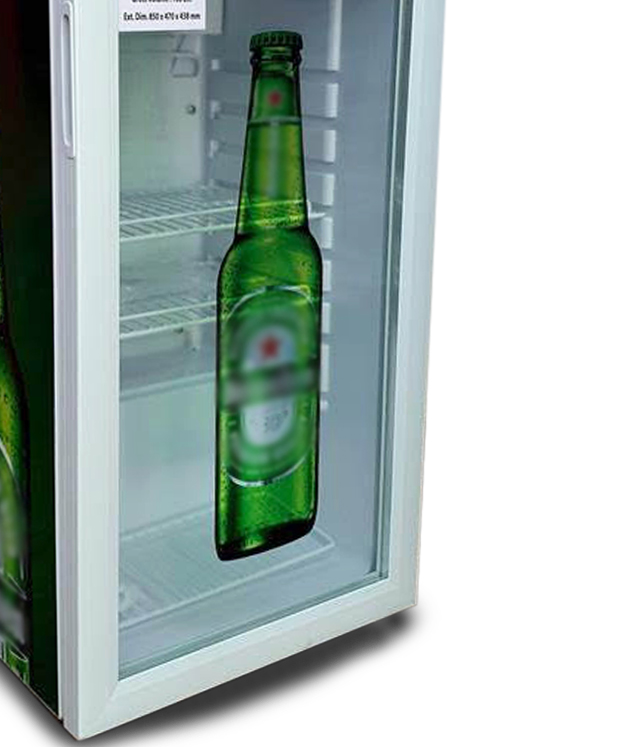 98L Upright Display Countertop Fridge