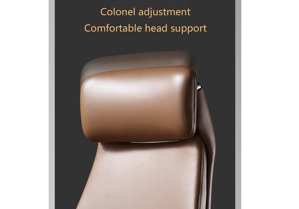 Leather Executive Chair with Armrest High Back Classic, 360 Degrees Rotation, Adjustable Height, Office Chair - COOLBABY