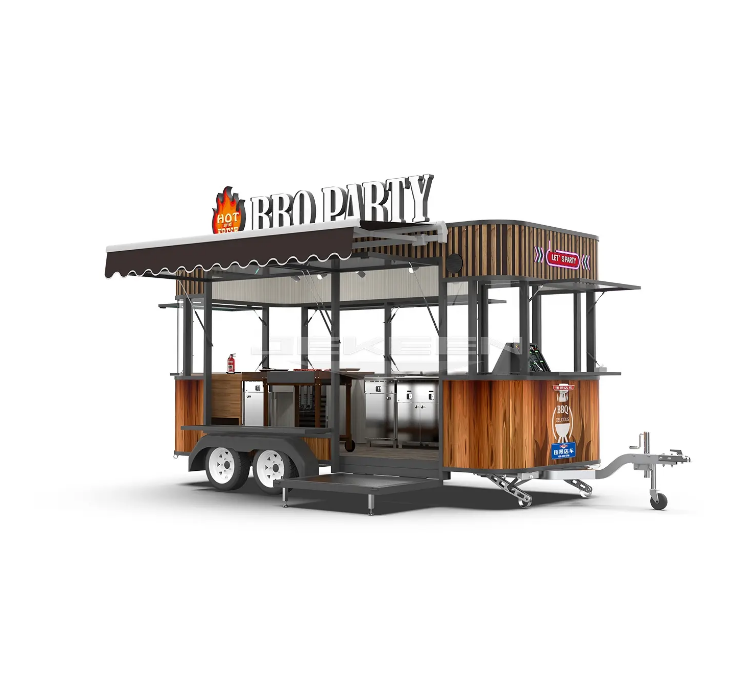 Unique CE Approved BBQ Food Truck, Manufacture With BBQ Grill And Various Cooking Pot - For Food, Drinks, Ice Cream And Suchi