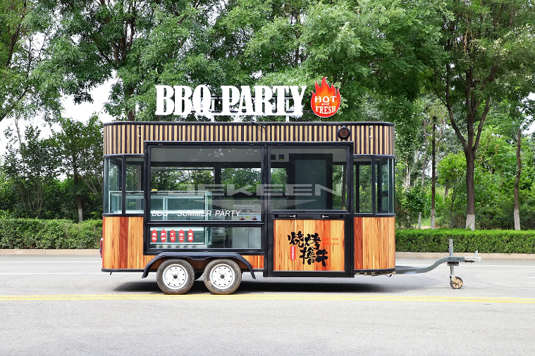 Unique CE Approved BBQ Food Truck, Manufacture With BBQ Grill And Various Cooking Pot - For Food, Drinks, Ice Cream And Suchi