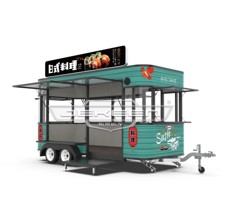 Unique CE Approved BBQ Food Truck, Manufacture With BBQ Grill And Various Cooking Pot - For Food, Drinks, Ice Cream And Suchi