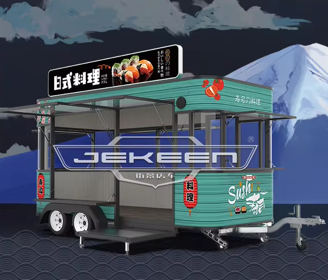 Unique CE Approved BBQ Food Truck, Manufacture With BBQ Grill And Various Cooking Pot - For Food, Drinks, Ice Cream And Suchi