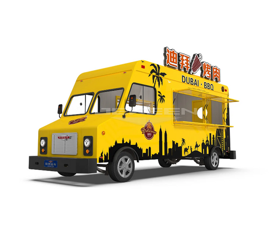 Electric Fast Food Truck, Mobile Food Cart, Hot Dog Cart Ice Cream Drinks And Coffee