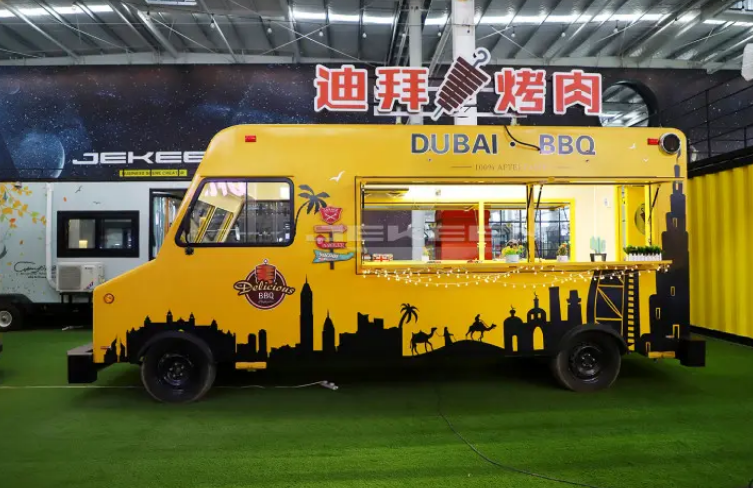 Electric Fast Food Truck, Mobile Food Cart, Hot Dog Cart Ice Cream Drinks And Coffee - COOLBABY