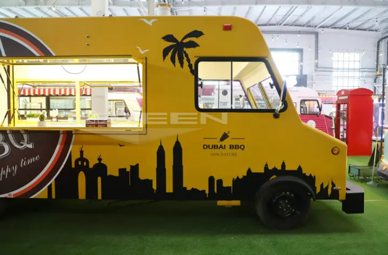 Electric Fast Food Truck, Mobile Food Cart, Hot Dog Cart Ice Cream Drinks And Coffee - COOLBABY