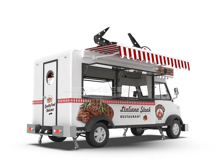 Snack Machine Electric Fast Food Truck, Mobile Food Cart, Hot Dog Food Car, Pasta, Ice Cream And Drinks