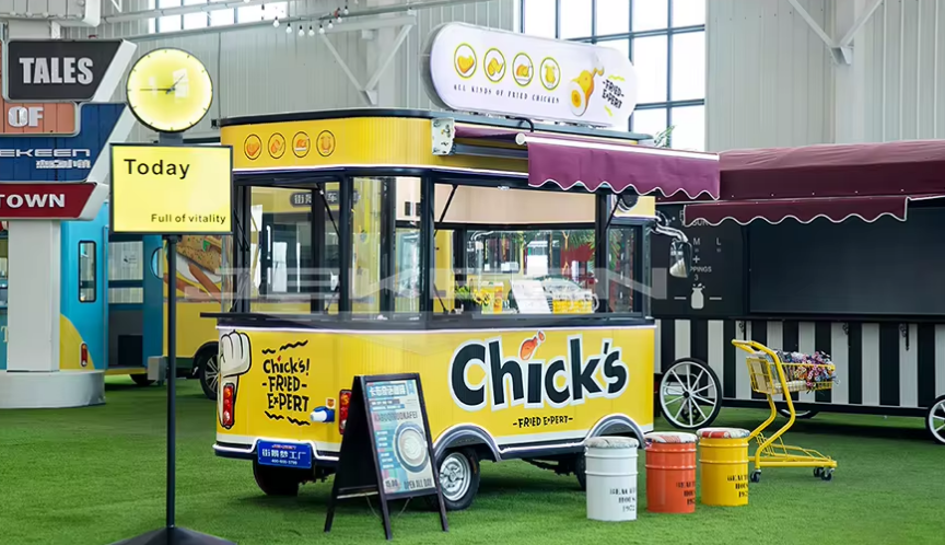 Food Truck, Snack, Ice-Cream Food Cart With Full Kitchen Equipment - COOLBABY