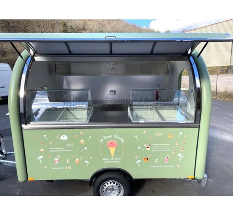 Street Mini Mobile Food Cart, Ice Cream, Coffee And Drinks Food Truck - COOLBABY