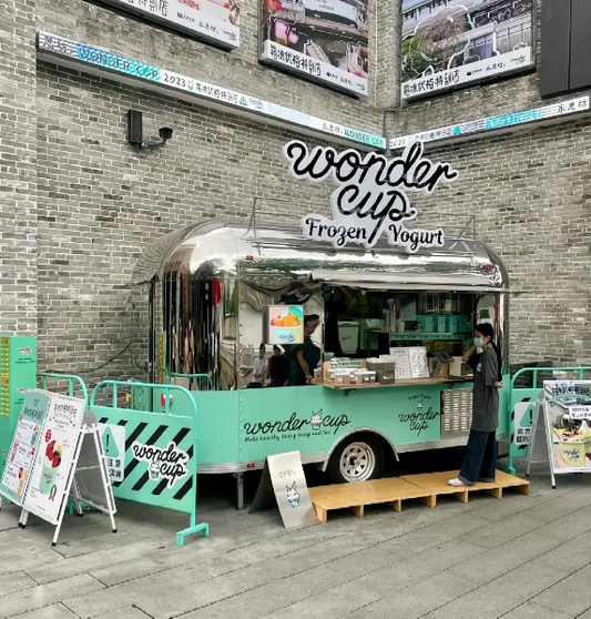 Mobile Food Cart, Ice Cream, Coffee And Drinks Street Food Truck With Full Kitchen - COOLBABY