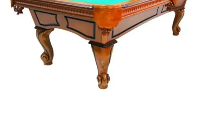 8 Ft Billiard Table, Premium Model - Light Brown With Green Cloth - COOLBABY