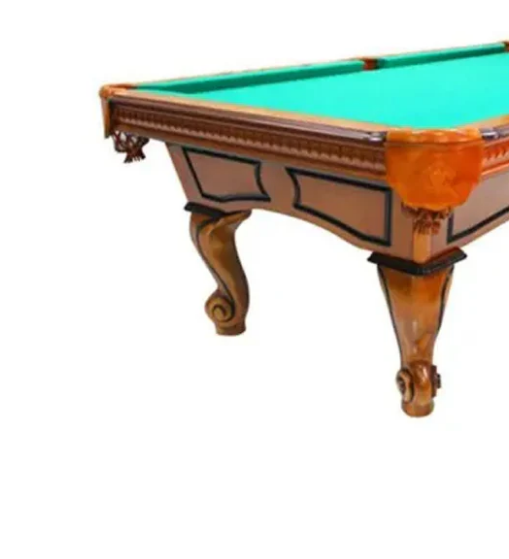 8 Ft Billiard Table, Premium Model - Light Brown With Green Cloth - COOLBABY