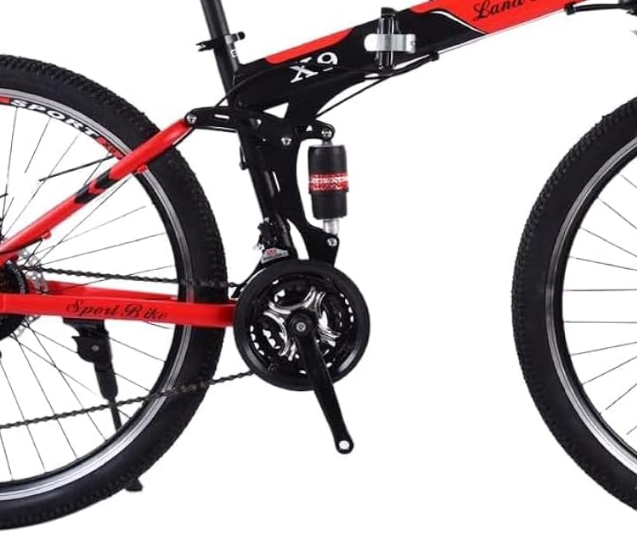 26 Inch 24 Speed Mountain Bike, Suspension Folding Bicycles