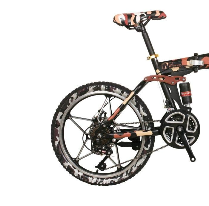 Folding Bike 20 Inch 21 Speed Suspension Mountain Bike