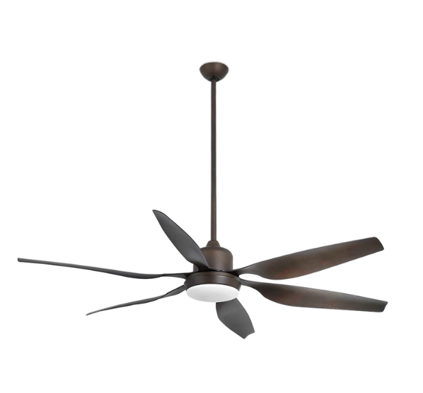 Dark Brown Ceiling Fan Ø 168CM Light Integrated And Remote Control Included