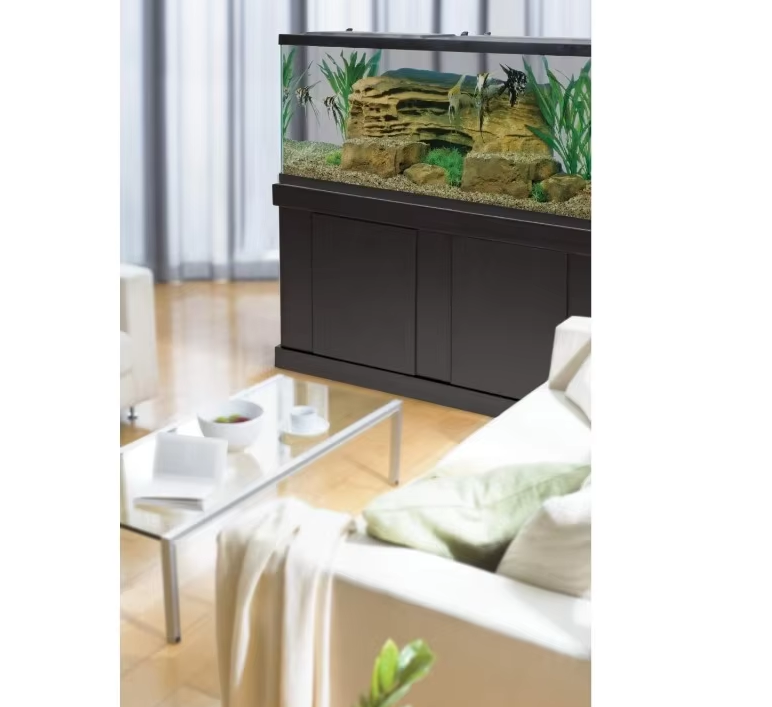 55 Gallon Aquarium Kit With Fish Tank, Fishes Net, Fish Food, Filter, Heater And Water Conditioners